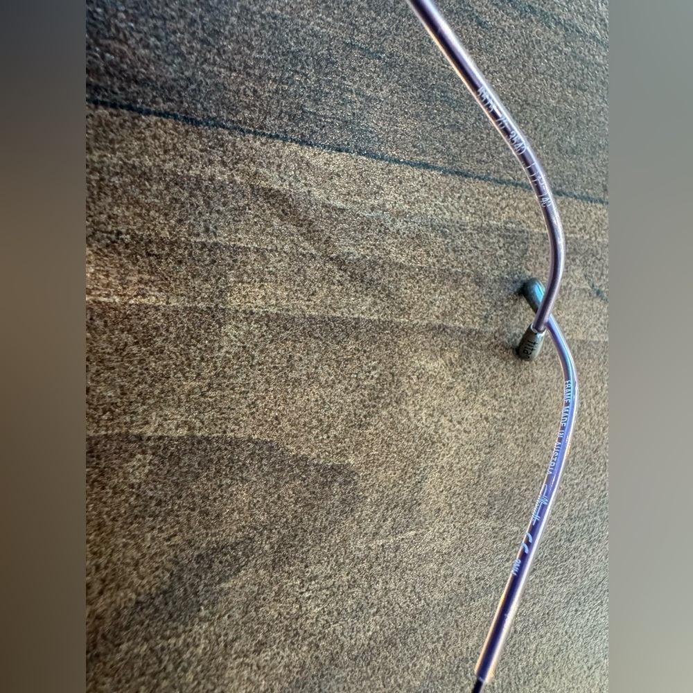 Purple silhouette eye glasses